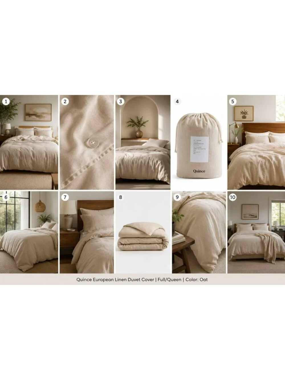 S13 | Quince European Linen Duvet Cover Full Queen Oat NWOT